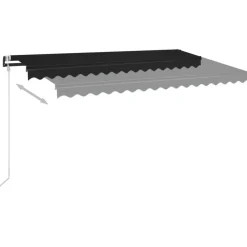 Automaattisesti sisäänkelattava markiisi 350x250 cm kerma