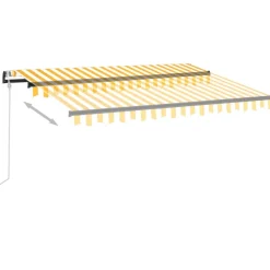 Automaattisesti sisäänkelattava markiisi 350x250 cm kerma