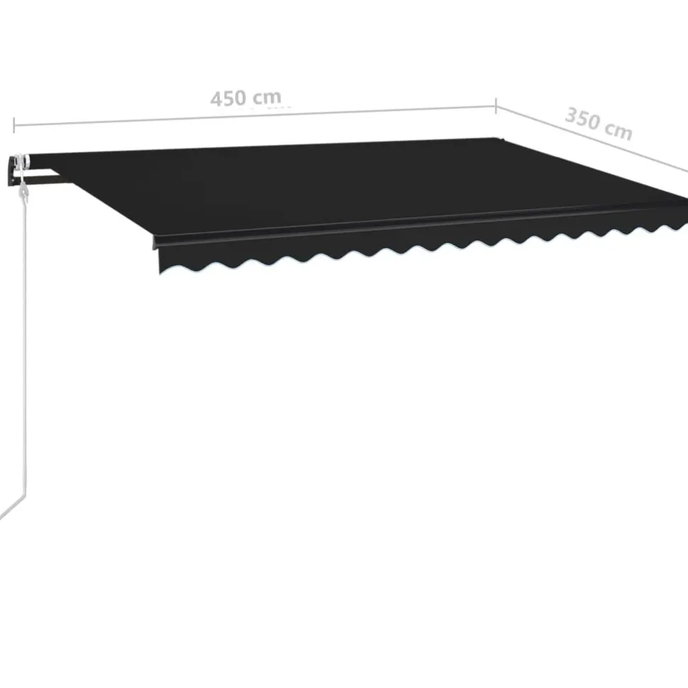 Automaattisesti sisäänkelattava markiisi 350x250 cm kerma