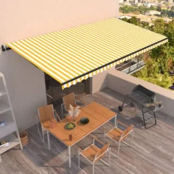 Automaattisesti sisäänkelattava markiisi 350x250 cm kerma