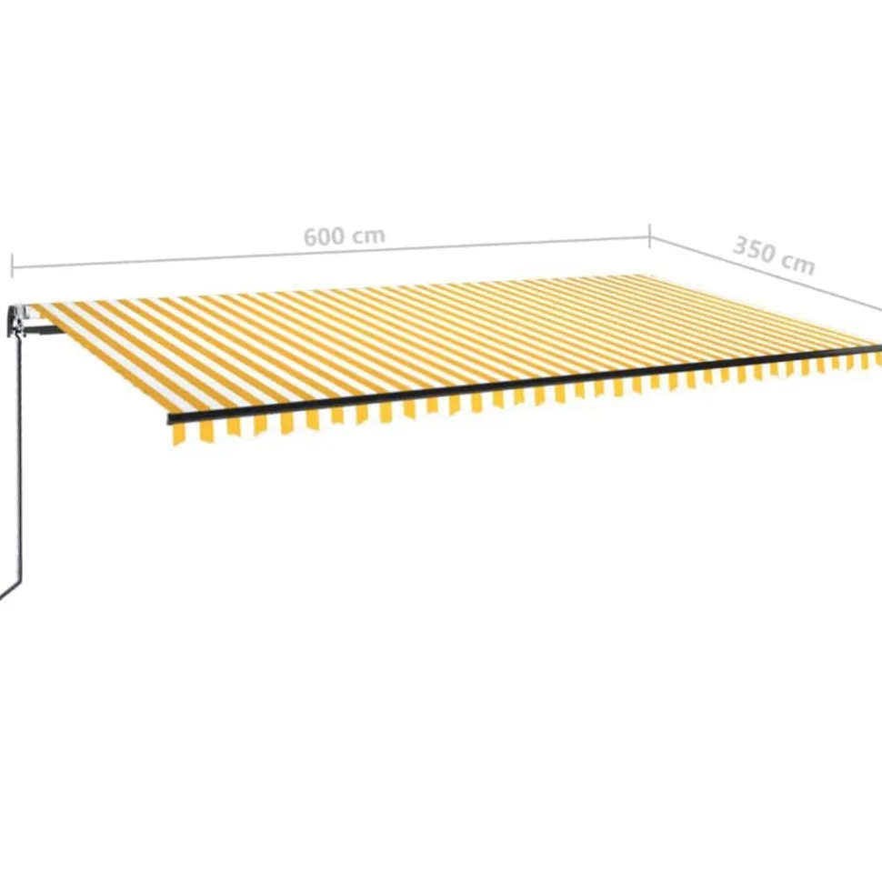 Automaattisesti sisäänkelattava markiisi 350x250 cm kerma