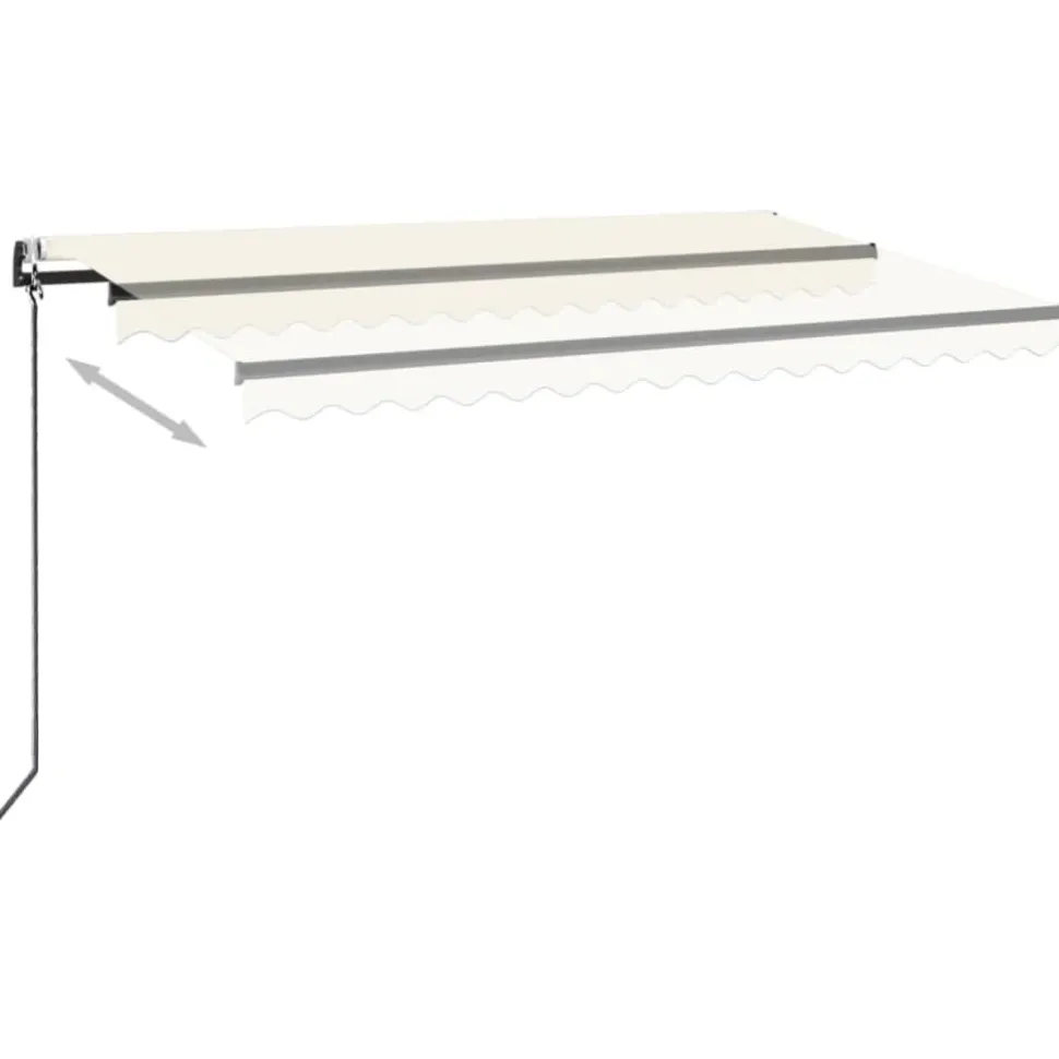 Automaattisesti sisäänkelattava markiisi 350x250 cm kerma