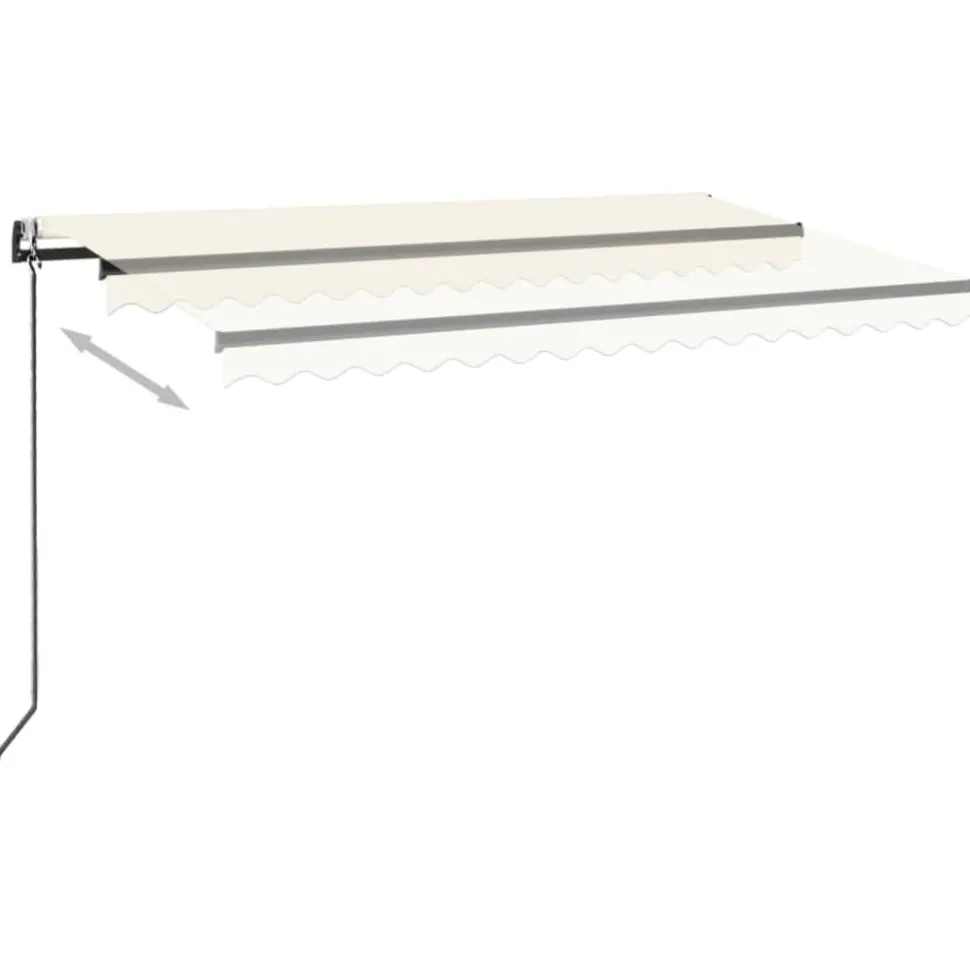 Automaattisesti sisäänkelattava markiisi 350x250 cm kerma