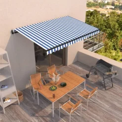 Automaattisesti sisäänkelattava markiisi 350x250 cm kerma
