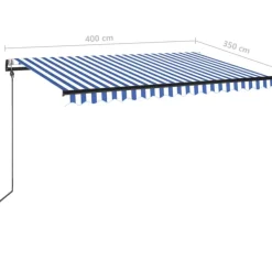 Automaattisesti sisäänkelattava markiisi 350x250 cm kerma