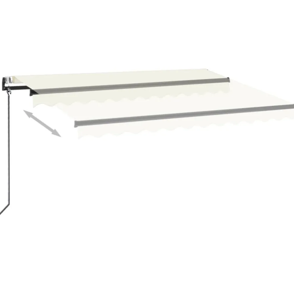 Automaattisesti sisäänkelattava markiisi 350x250 cm kerma
