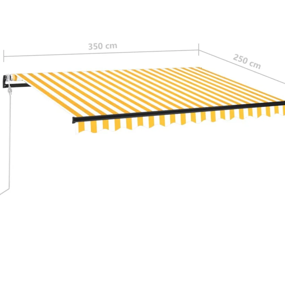 Automaattisesti sisäänkelattava markiisi 350x250 cm kerma