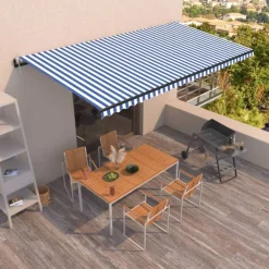 Automaattisesti sisäänkelattava markiisi 350x250 cm kerma