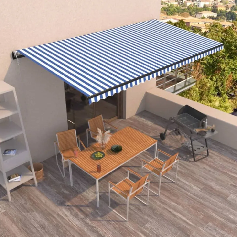 Automaattisesti sisäänkelattava markiisi 350x250 cm kerma