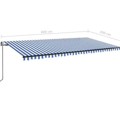 Automaattisesti sisäänkelattava markiisi 350x250 cm kerma