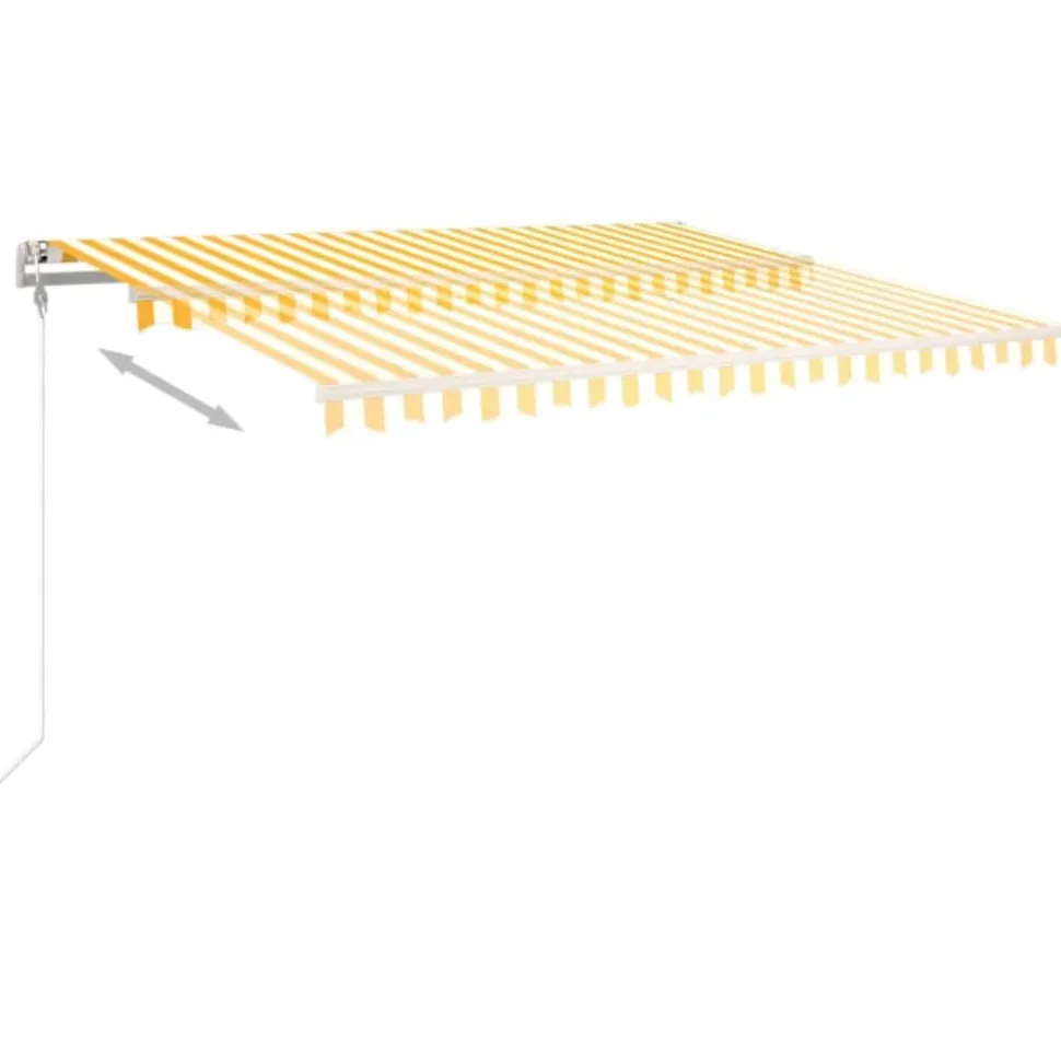 Automaattisesti sisäänkelattava markiisi 300x250cm sinivalk.