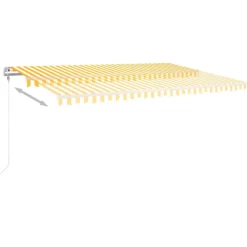 Automaattisesti sisäänkelattava markiisi 300x250cm sinivalk.