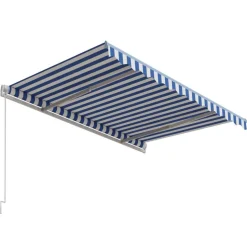 Automaattisesti sisäänkelattava markiisi 300x250cm sinivalk.