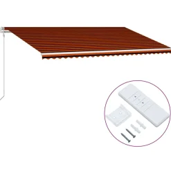 Automaattisesti sisäänkelattava markiisi 300x250cm sinivalk.