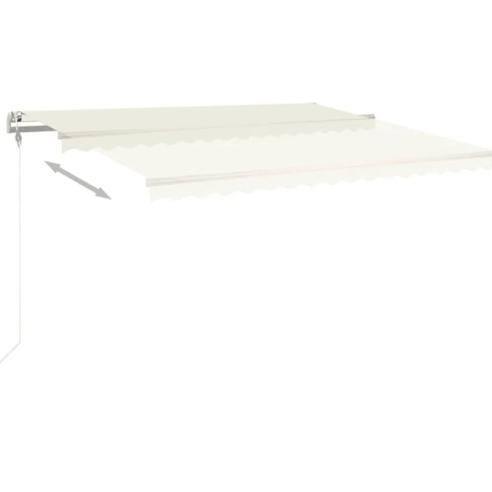 Automaattisesti sisäänkelattava markiisi 300x250cm sinivalk.