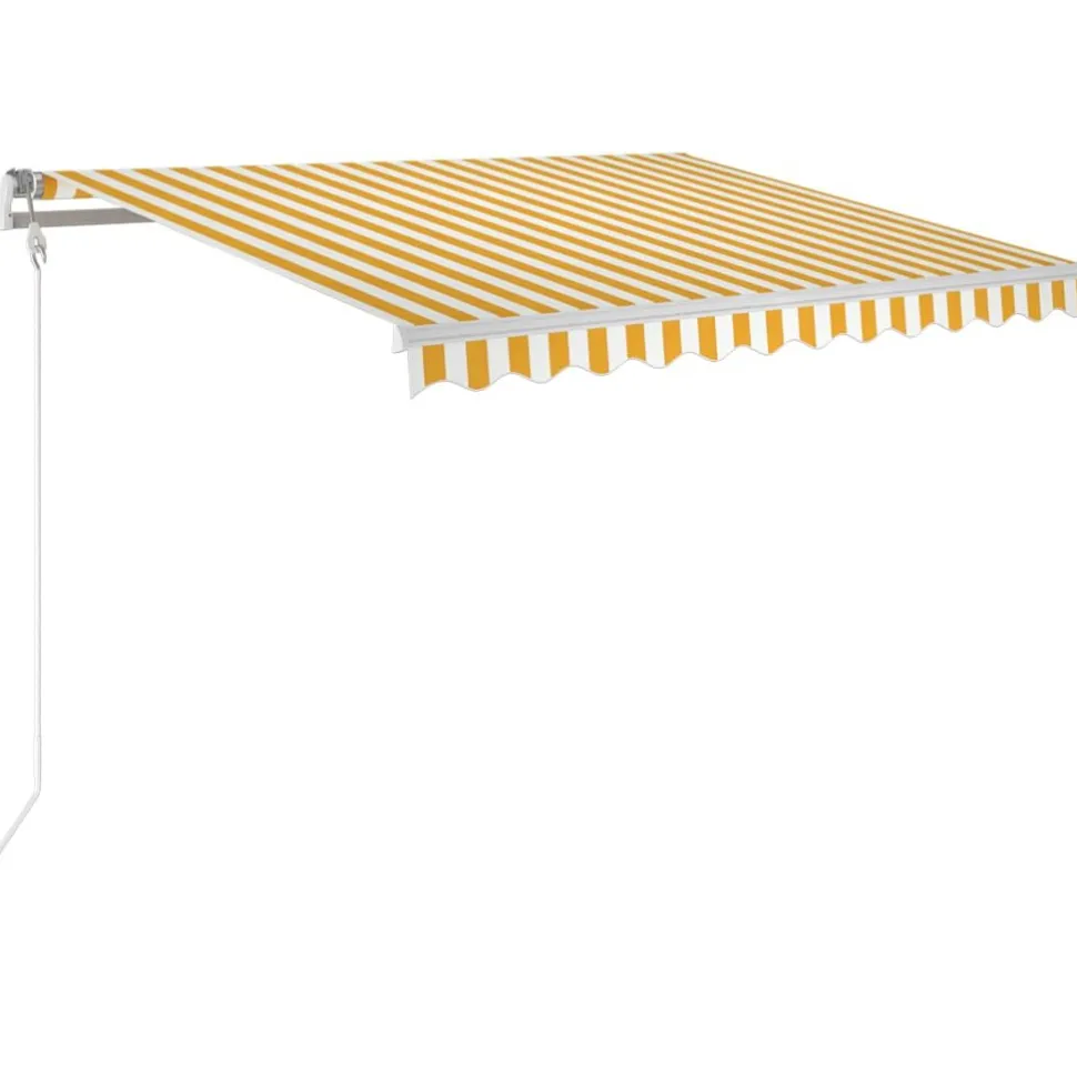 Automaattisesti sisäänkelattava markiisi 300x250cm sinivalk.