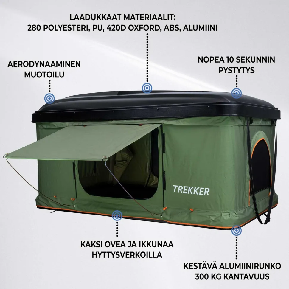 Auton kattoteltta Trekker Hut M, eri värejä