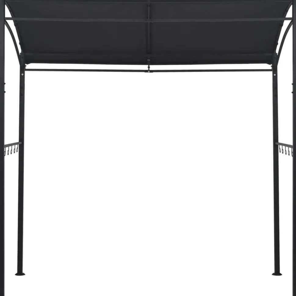 Bbq-huvimaja 215x150x220 cm antrasiitti teräs