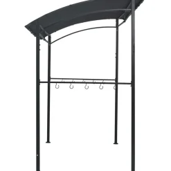 Bbq-huvimaja 215x150x220 cm antrasiitti teräs
