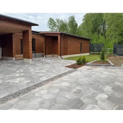 Betonilaatta Rudus Gaala 80, 560x430x80mm, grafiittivalkoinen