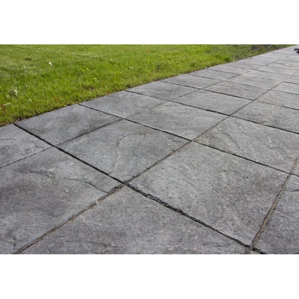 Betonilaatta Rudus 398x398x50mm, musta, profiloitu