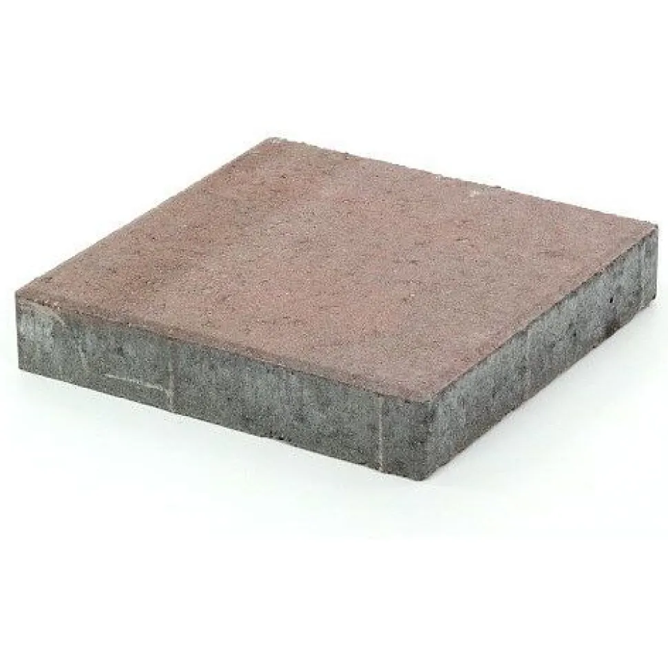 Betonilaatta Rudus 298x298x50 mm sileä punamusta