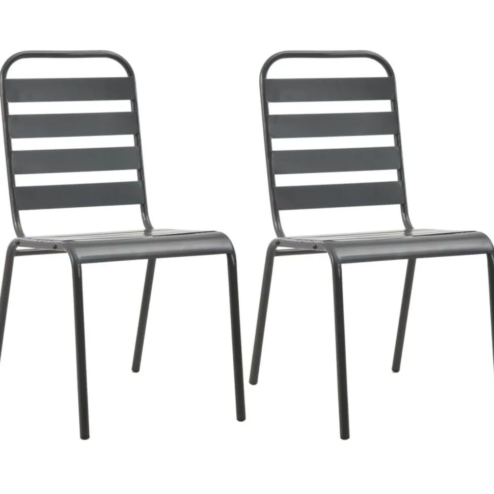 Bistrokalusteryhmä ulkotiloihin 3 osaa teräs tummanharmaa