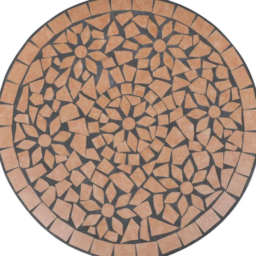 Bistropöytä 60 cm terrakotta mosaiikki