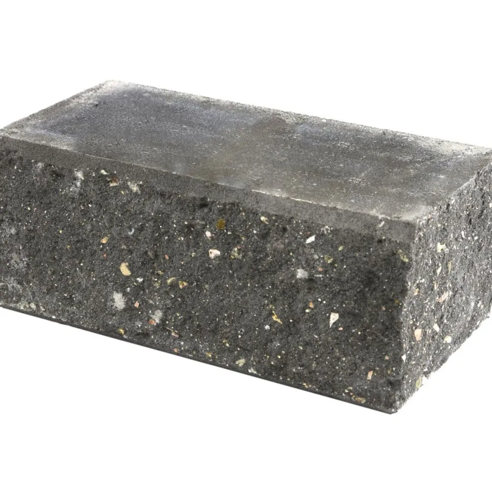 Citymuurikivi Lakka lohko/sileä kulma, musta 360x180x150mm