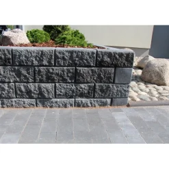 Citymuurikivi Lakka lohko/sileä 360x180x150 mm musta