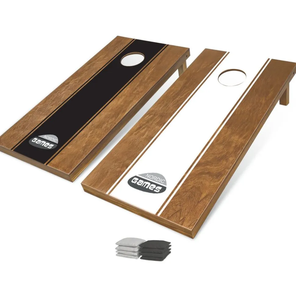 Cornhole peli Nordic Games, 1200x600 mm luonto puu, sis pussit