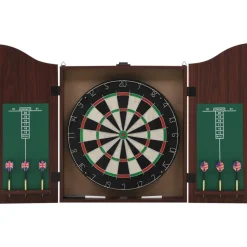 Darts-taulu kaapilla ja 6 tikkaa, sisal