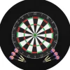 Darts-taulu reunuksella ja 6 tikkaa, sisal