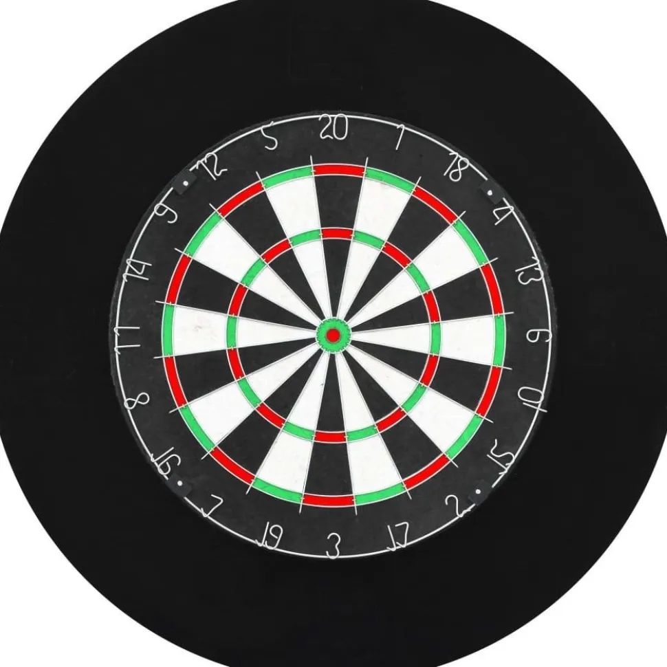Darts-taulu reunuksella ja 6 tikkaa, sisal