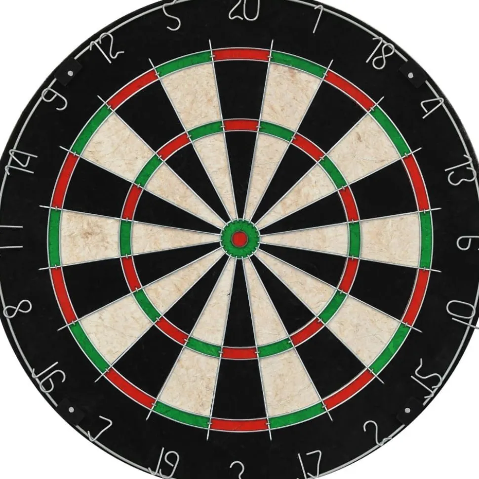 Darts-taulu reunuksella ja 6 tikkaa, sisal