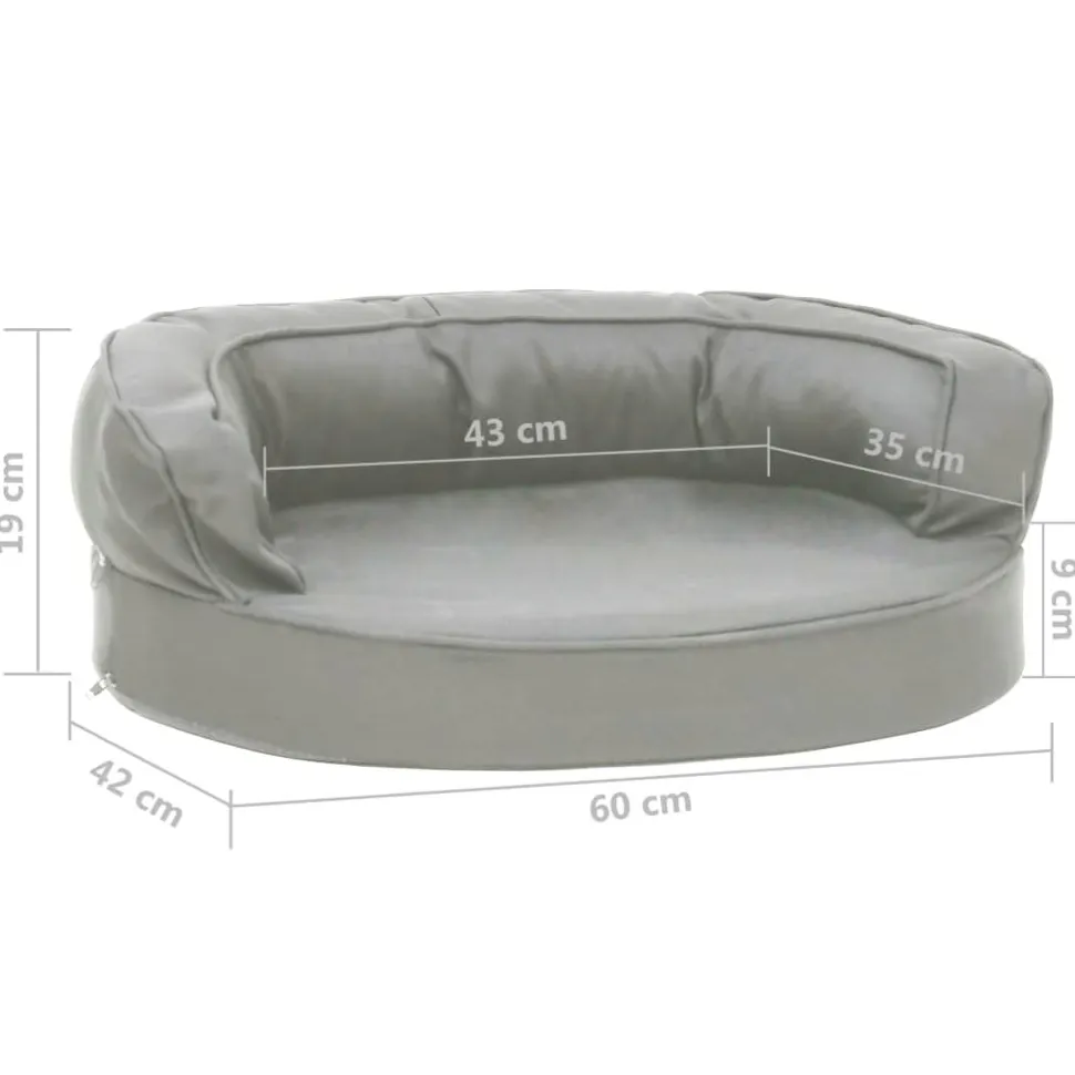 Ergonominen koiranpeti 60x42 cm ruskea