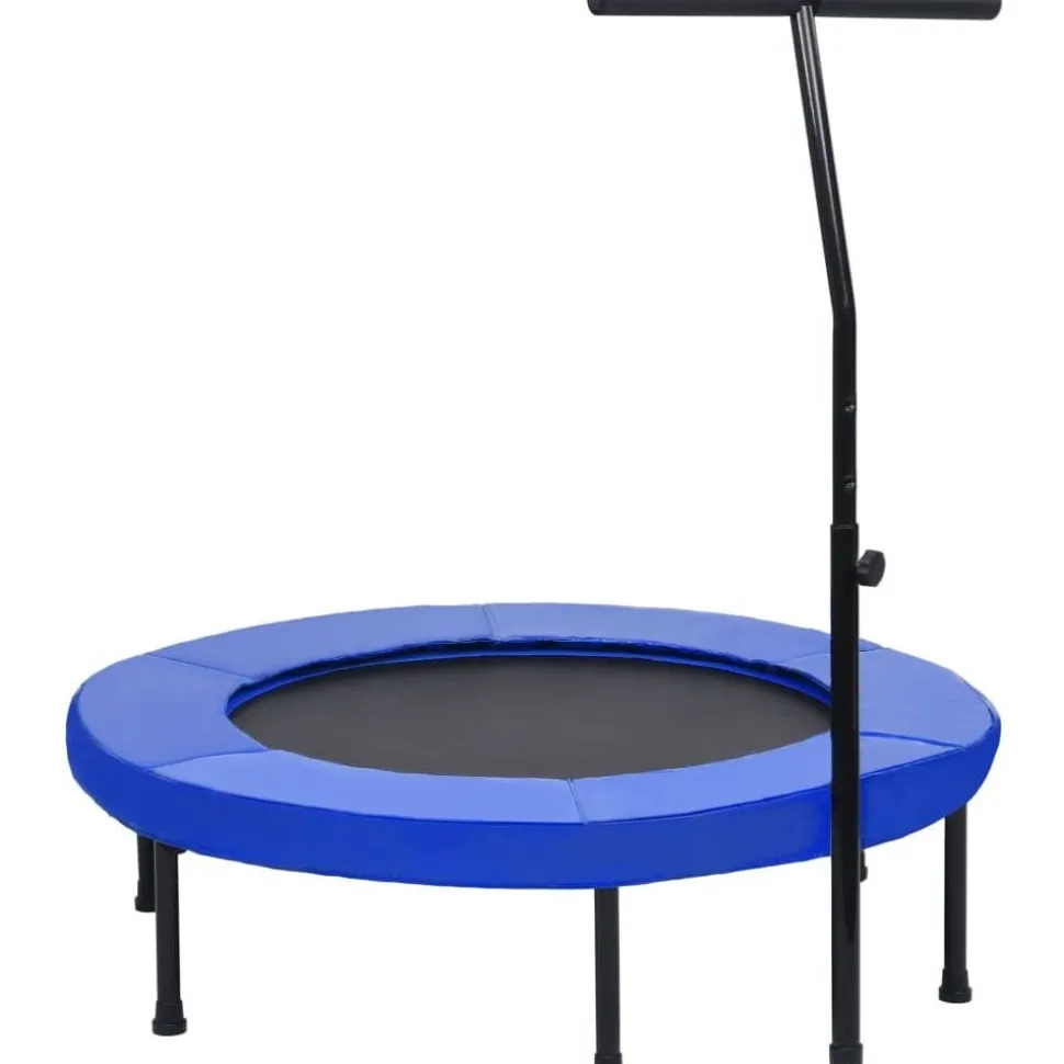 Fitness trampoliini kahvalla ja turvatyynyllä 102 cm