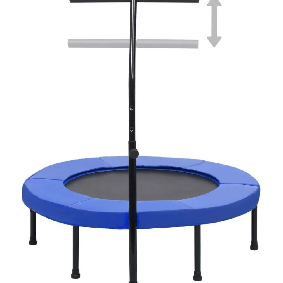 Fitness trampoliini kahvalla ja turvatyynyllä 102 cm