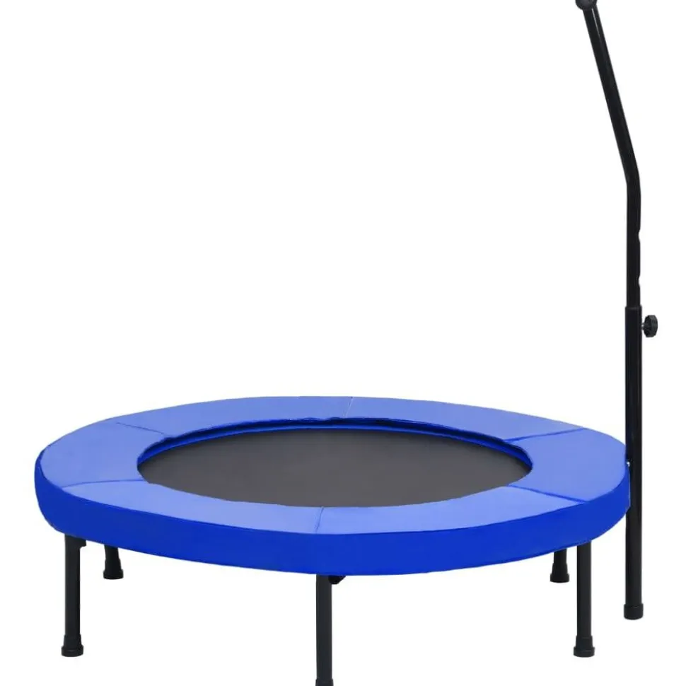 Fitness trampoliini kahvalla ja turvatyynyllä 102 cm