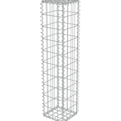 Gabion-kivikori kansilla galvanoitu teräs 20x20x100cm