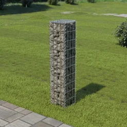 Gabion-kivikori kansilla galvanoitu teräs 20x20x100cm