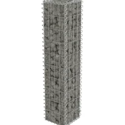 Gabion-kivikori kansilla galvanoitu teräs 20x20x100cm
