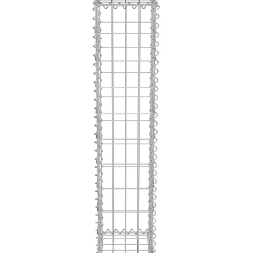 Gabion-kivikori kansilla galvanoitu teräs 20x20x100cm