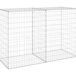 Gabion-kivikori kansilla galvanoitu teräs 150x60x100 cm