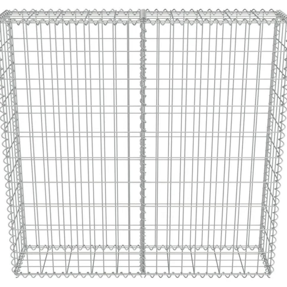 Gabion-kivikori kansilla galvanoitu teräs 100x20x100cm