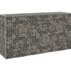 Gabion-kivikori kansilla galvanoitu teräs 200x60x100 cm