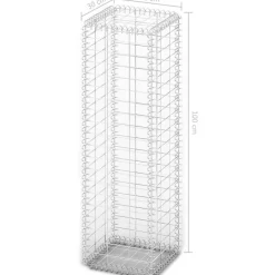 Gabion/kivikori kansilla galvanoitu vaijeri 100x30x30cm