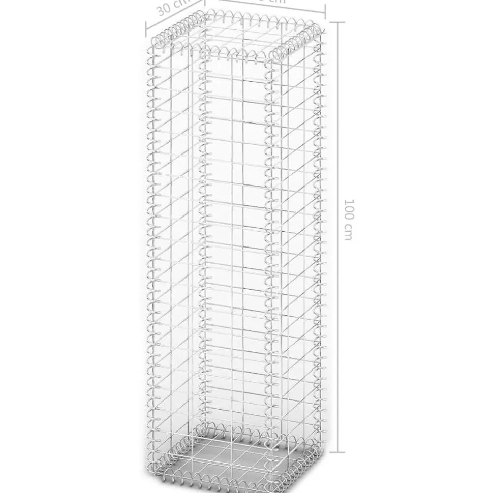 Gabion/kivikori kansilla galvanoitu vaijeri 100x30x30cm