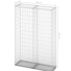 Gabion/kivikori kansilla galvanoitu vaijeri 150x100x30cm