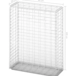 Gabion/kivikori kansilla galvanoitu vaijeri 100x80x30cm